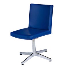 One GF General Fireproofing Side Chair with Polished Aluminum Frame and Base