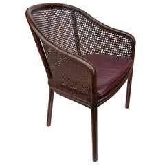 One Midcentury Ward Bennett Landmark Cane Armchair for Brickel and Associates