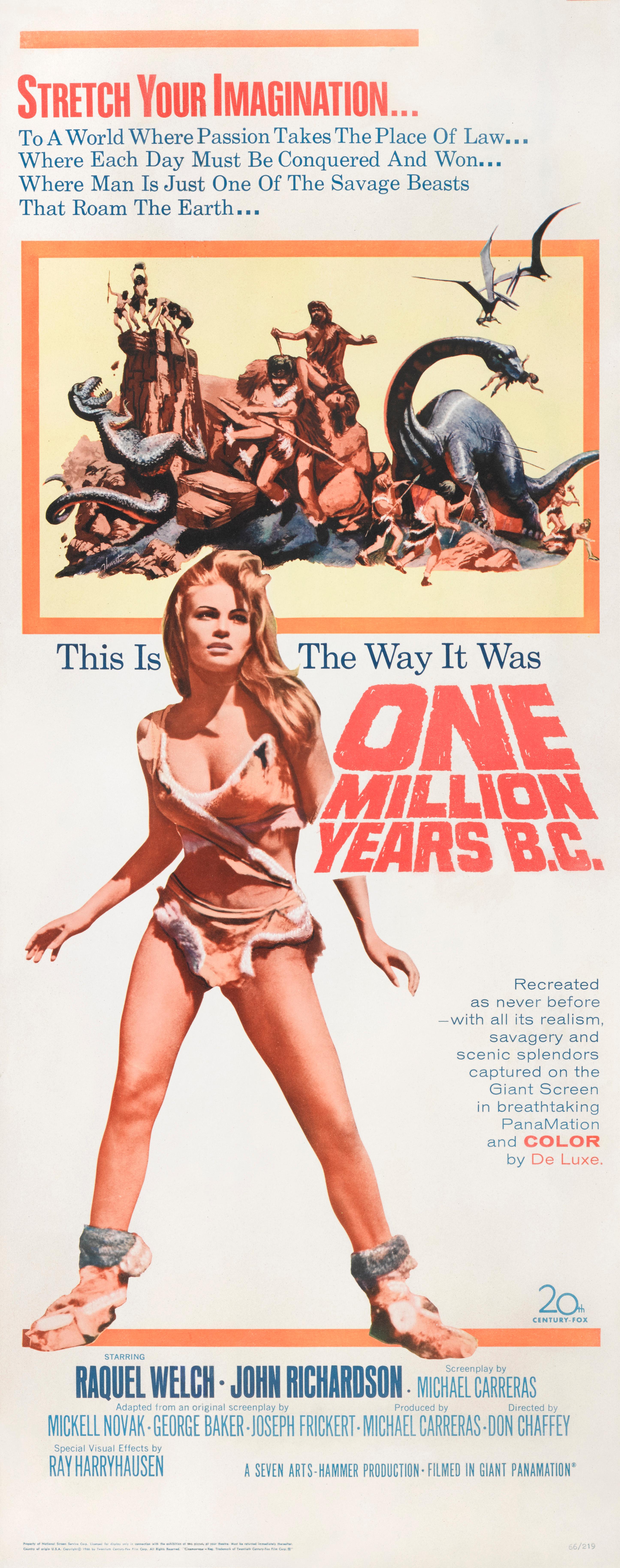 Affiche originale de film américain pour le film d'aventure fantastique de 1966 avec Raquel Welch.
Ce film a été réalisé par Don Chaffey.
Ce poster est déplié et soutenu par du papier de conservation. Il sera expédié à plat dans un emballage très