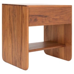 Minimalist Modern Nightstand in Solid Mexican Hardwood, 1 piece, in Stock