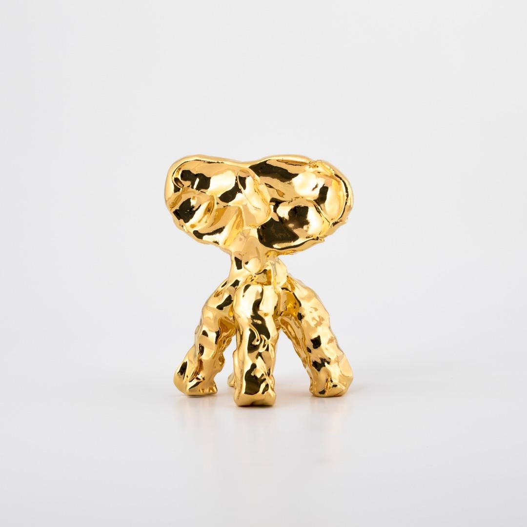 One Minute Sculpture, by Marcel Wanders, Hand-Sculpted Unique, Gold In New Condition For Sale In Amsterdam, NL