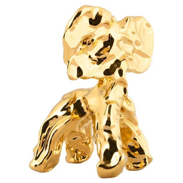 One Minute Sculpture, by Marcel Wanders, Hand-Sculpted Unique, Gold, #102836/26 For Sale