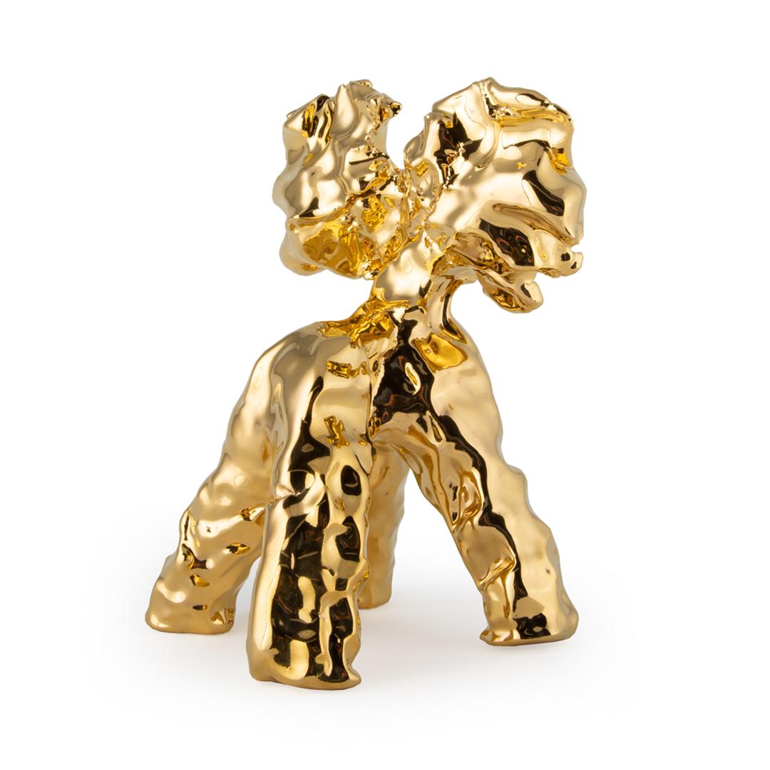 European One Minute Sculpture, by Marcel Wanders, Hand-Sculpted Unique, Gold, #102837/10
