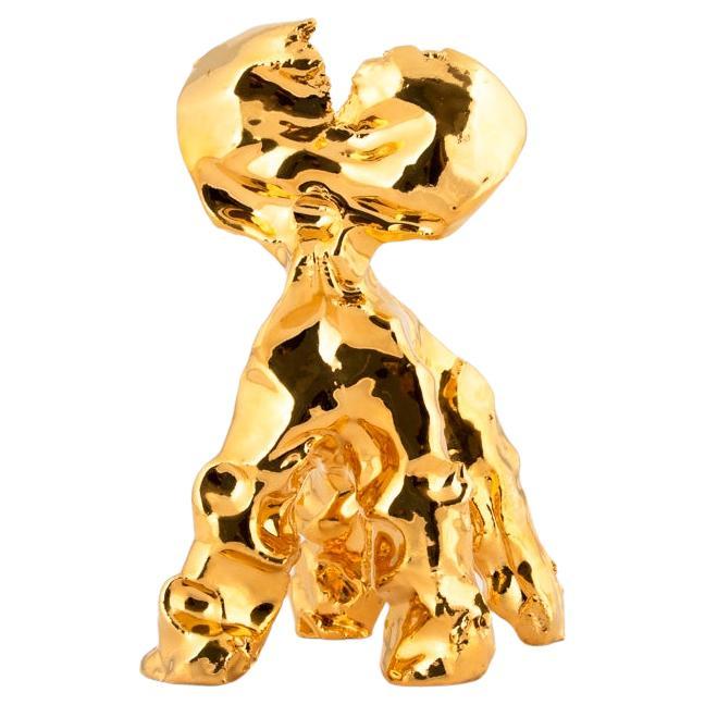 One Minute Sculpture, by Marcel Wanders, Handsculpted Unique, Gold, #102837/28 For Sale
