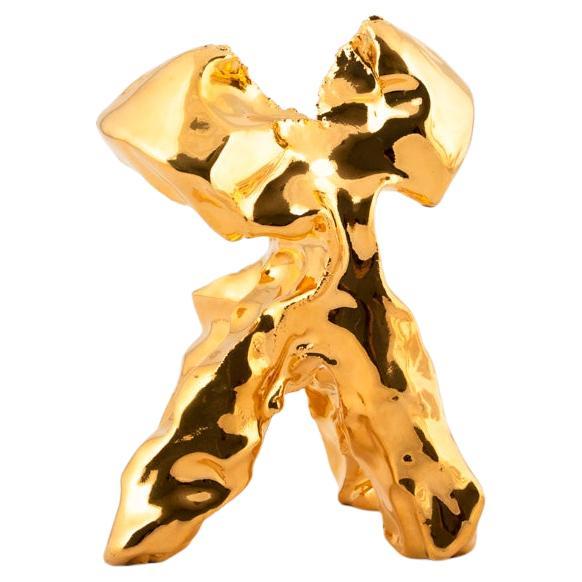 One Minute Sculpture, by Marcel Wanders, Hand-Sculpted Unique, Gold, #102837/35 For Sale