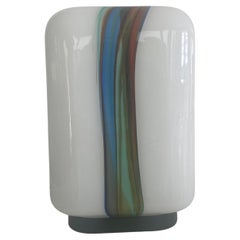 ONE Missoni Murano Arte Vetri milk Glass Table Lamp Multicolor, 1960s