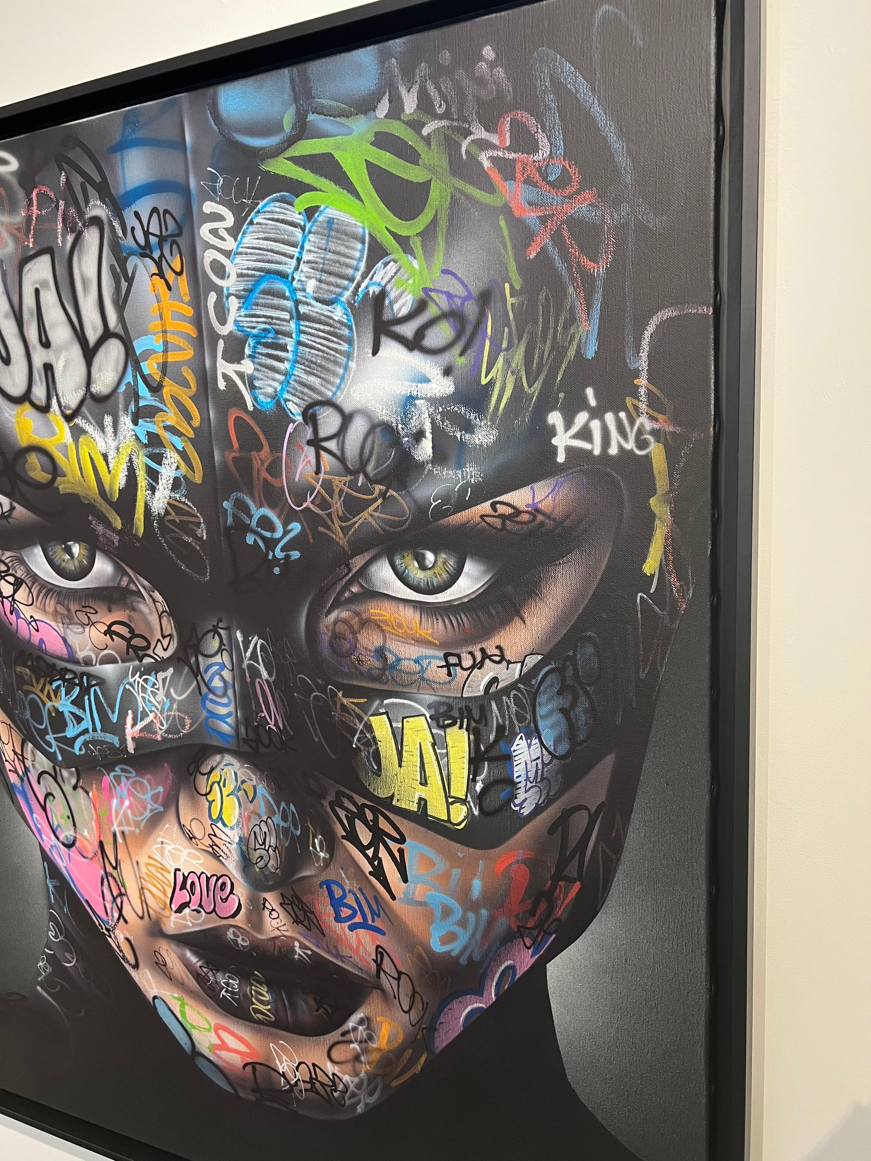 contemporary graffiti street art pop art interior figurative One Mizer, Banksy For Sale 1