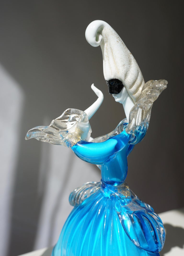 One Murano Glass Carnival Lady Dancer For Sale 5
