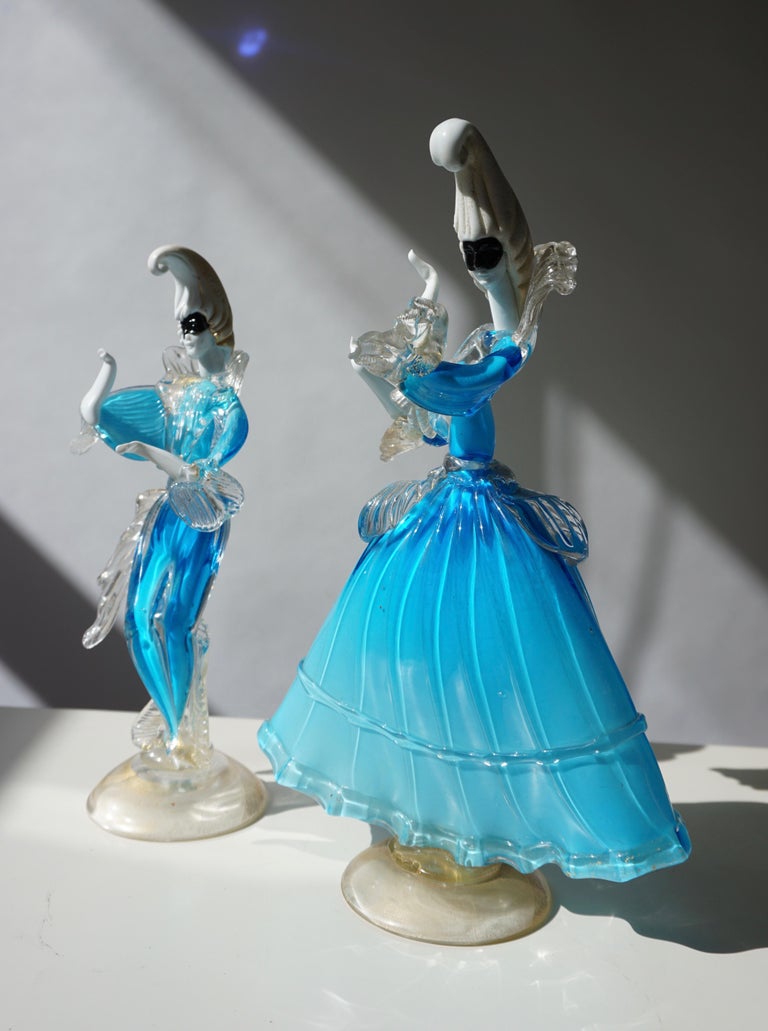 One Murano Glass Carnival Lady Dancer For Sale 2