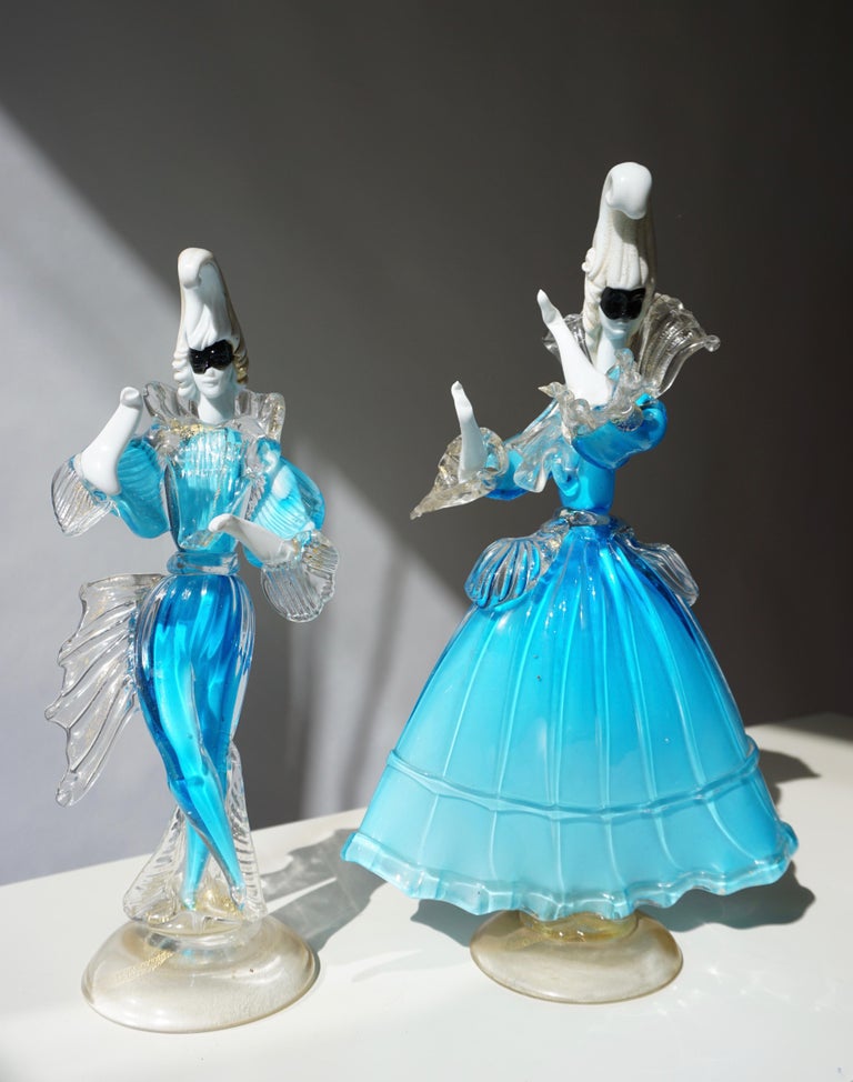 One Murano Glass Carnival Lady Dancer For Sale 3