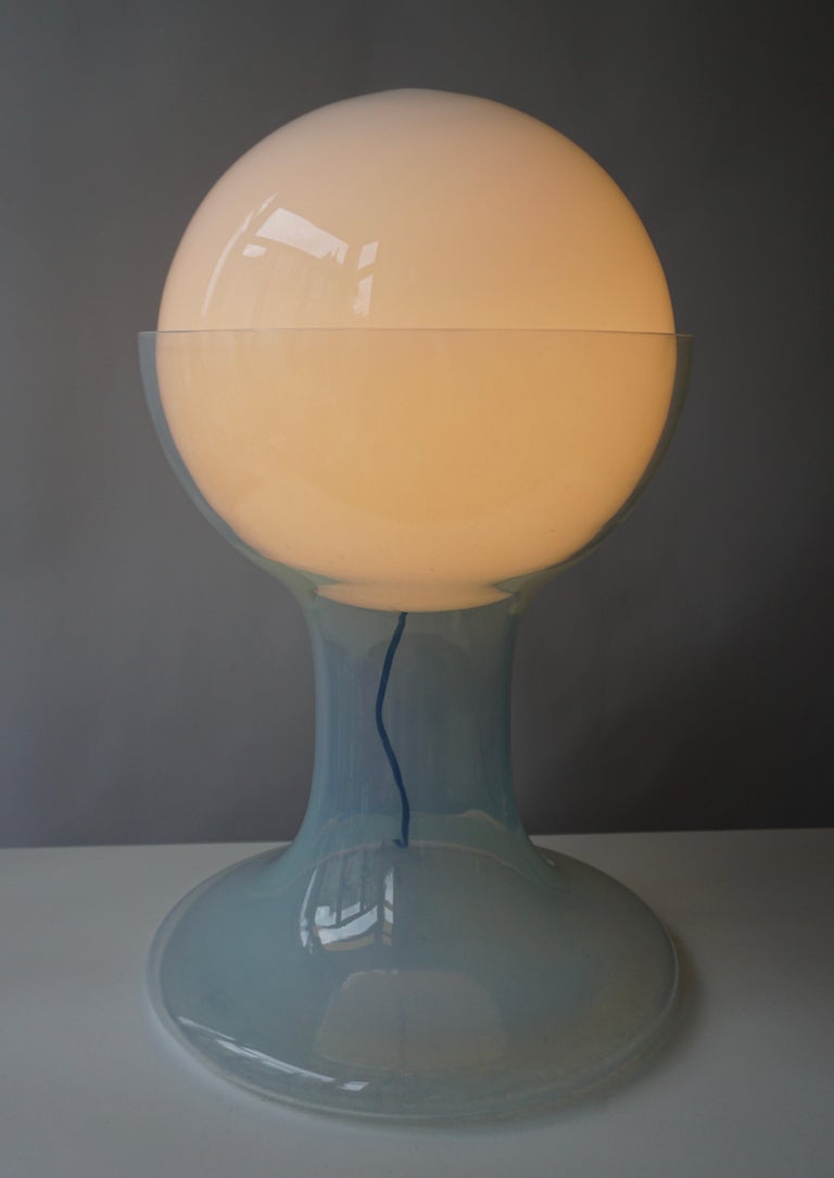 Italian One Murano Glass Table Lamp by A.V. Mazzega For Sale
