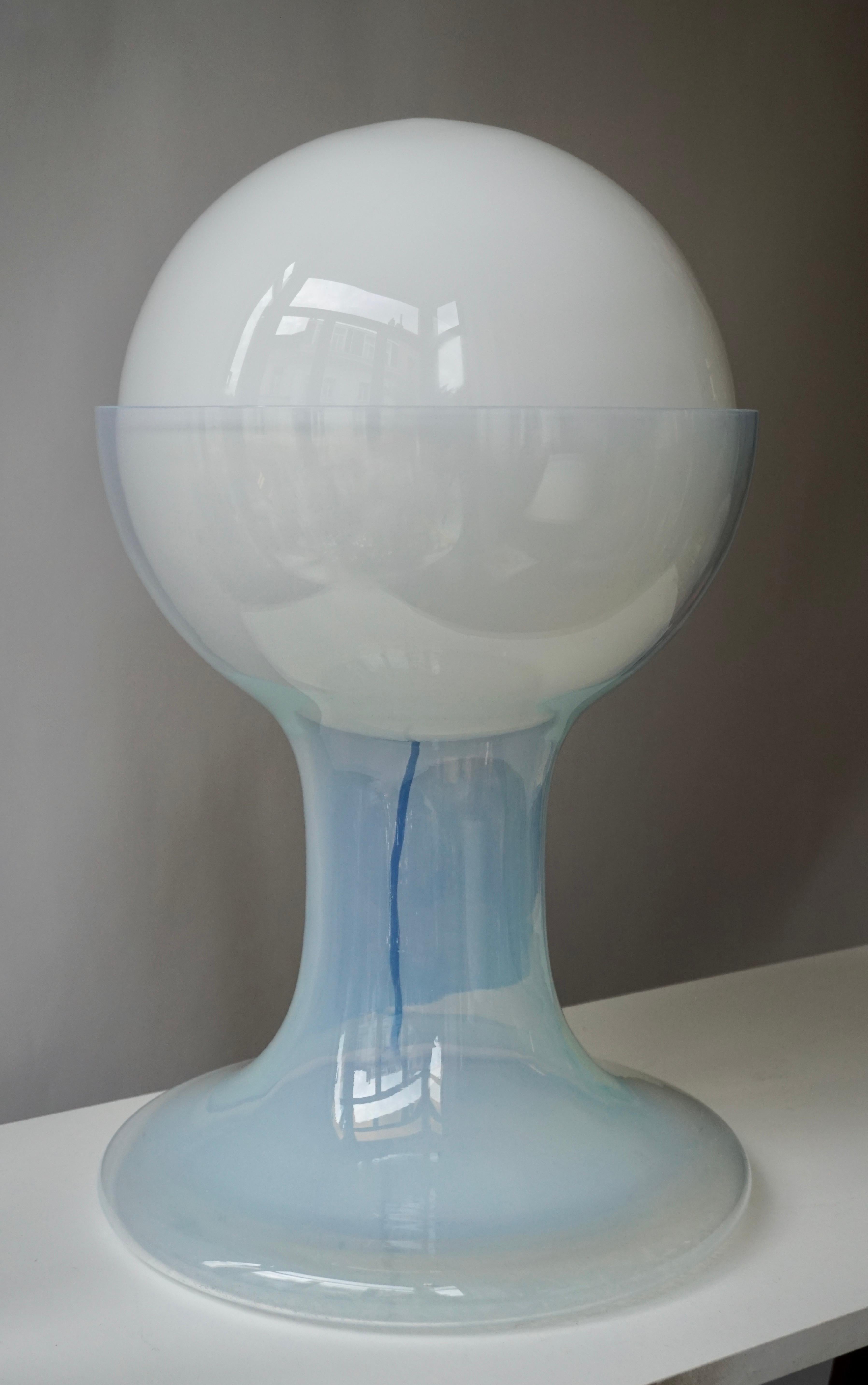 Mid-Century Modern One Murano Glass Table Lamp by A.V. Mazzega For Sale