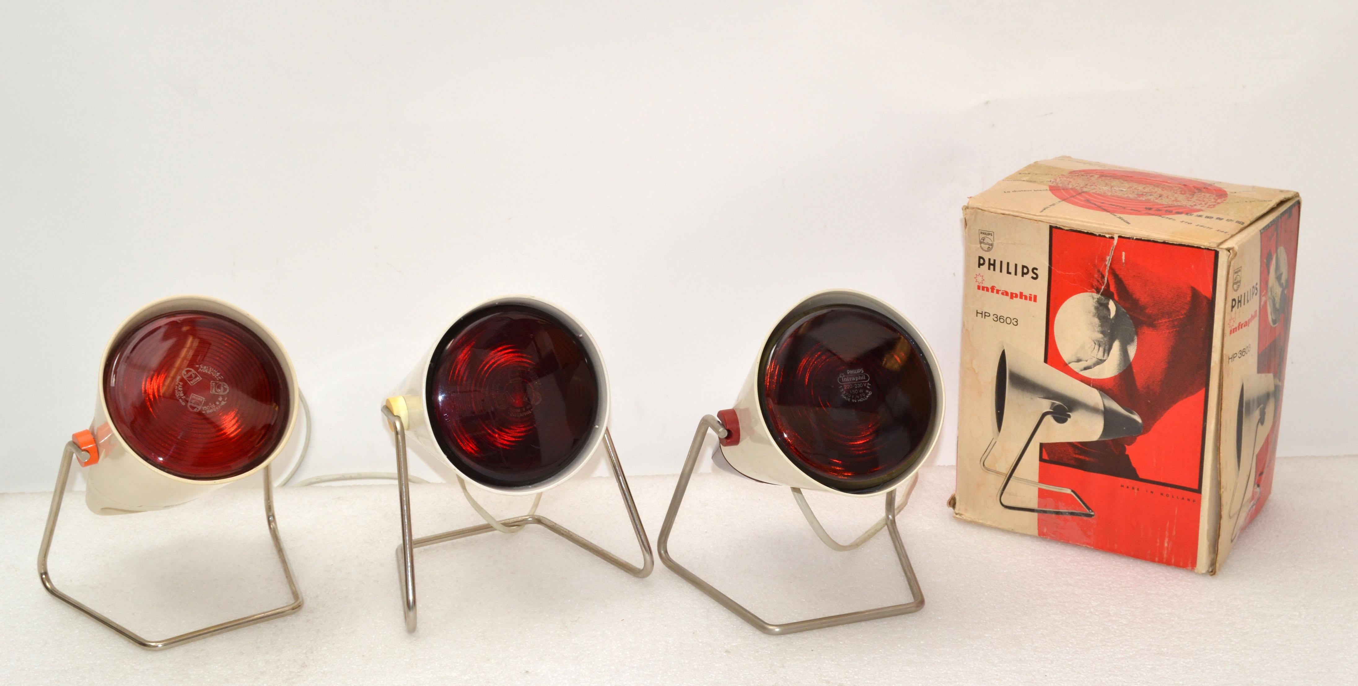 Philips Vintage Infrared Heat Lampe Charlotte Perriand HP 3603 Infraphil, einer von 3 im Angebot 7