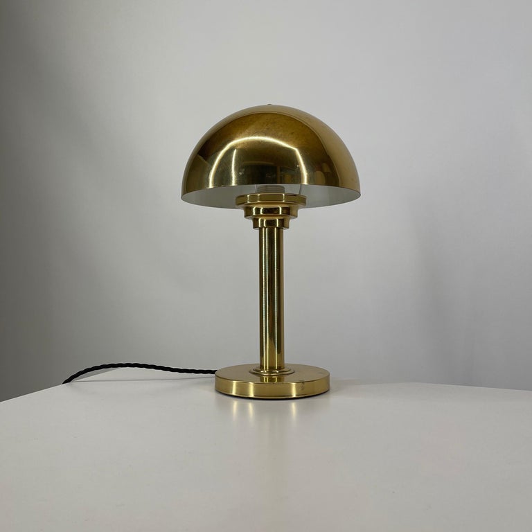 1 of 7 Art Deco Brass Mushroom Table Lamps, Austria, 1970s For Sale at