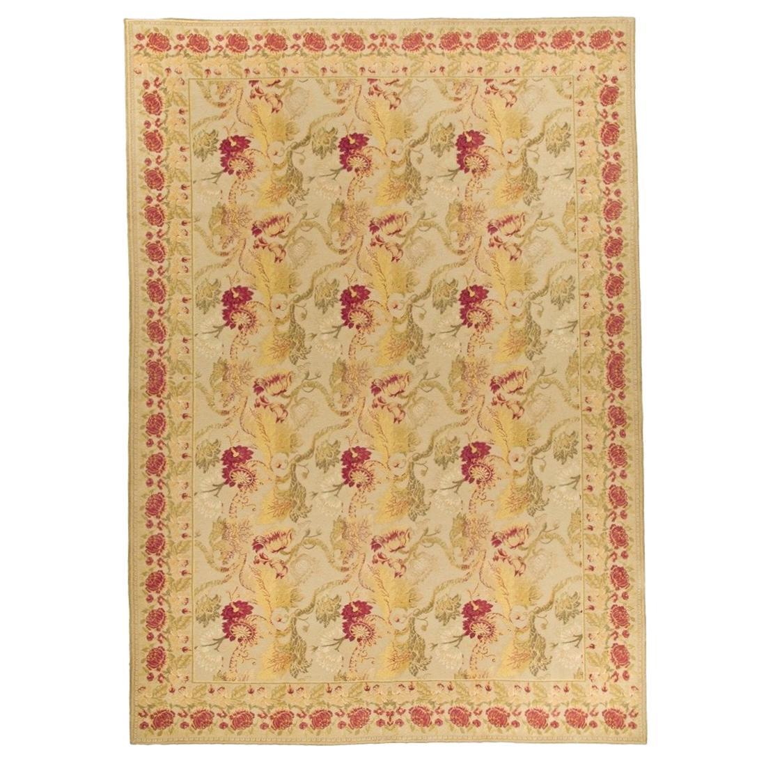 Handwoven Oversize Wool Area Rug 14'2 x 19'7 For Sale