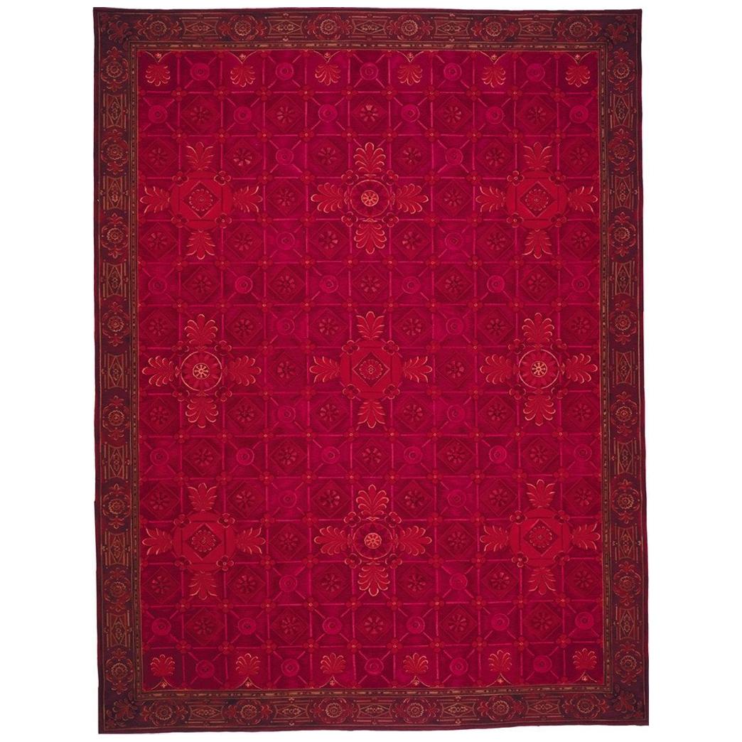 Handgewebter Teppich aus Wolle, Unikat  14'2 x 19'8 Zoll im Angebot
