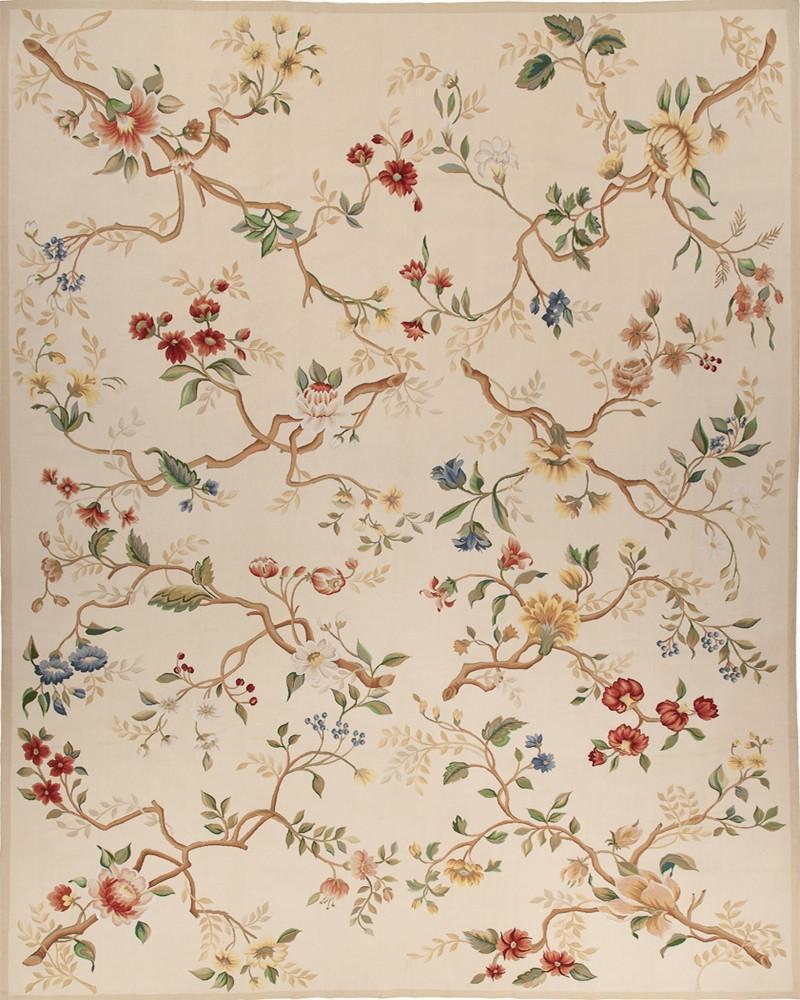 Tissé à la main surdimensionné  Tapis à tissage plat de style Aubusson de 3,75 m x 2,50 m Neuf - En vente à Secaucus, NJ