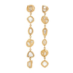 Diamond Yellow Gold Drop Earrings