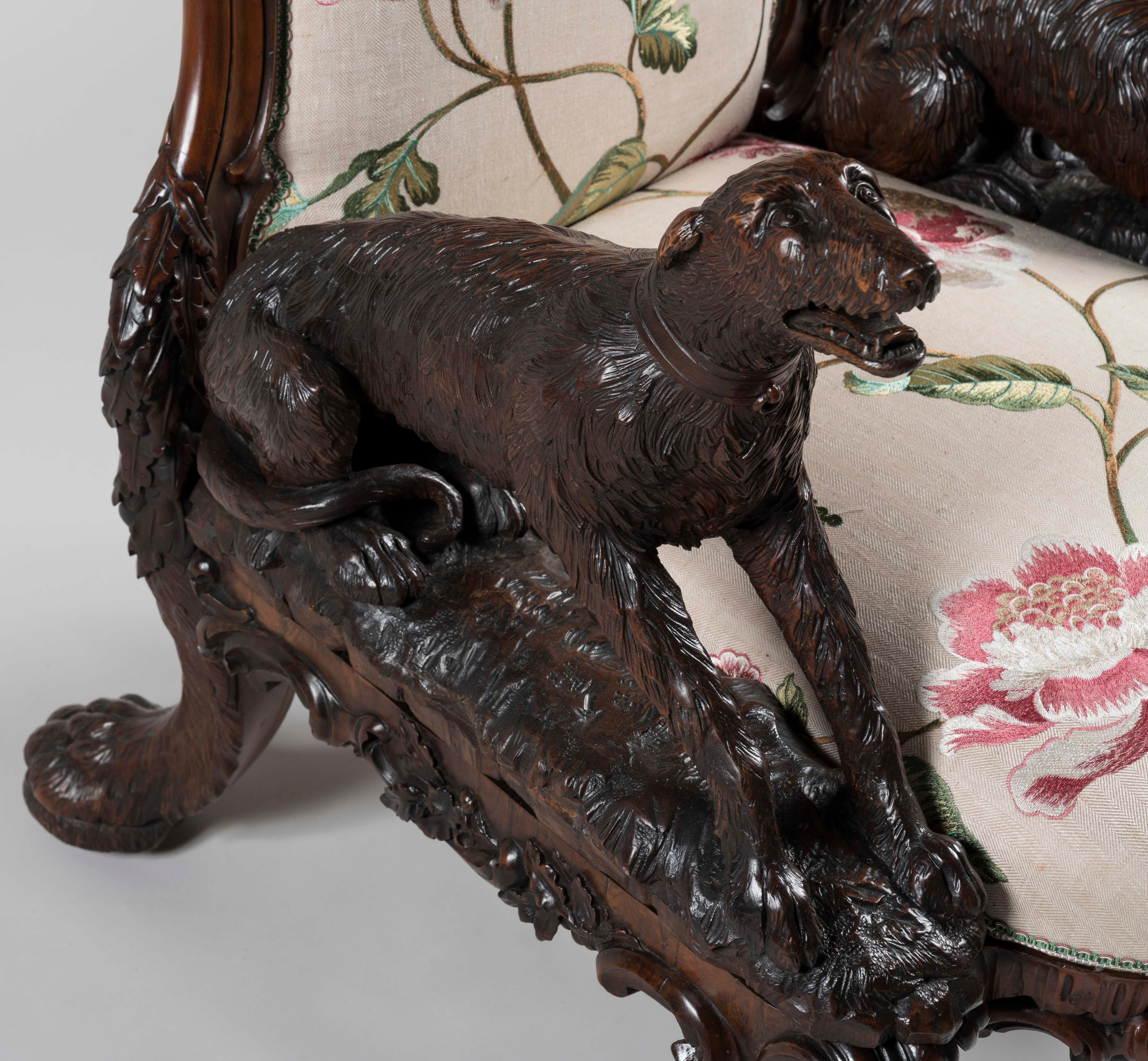 One-of-a-kind 1851 Great Exhibition Carved Armchair by Arthur Jones of Dublin For Sale 5