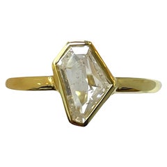 One-of-a-Kind 18K Yellow Gold Octagonal Cut Diamond Ring