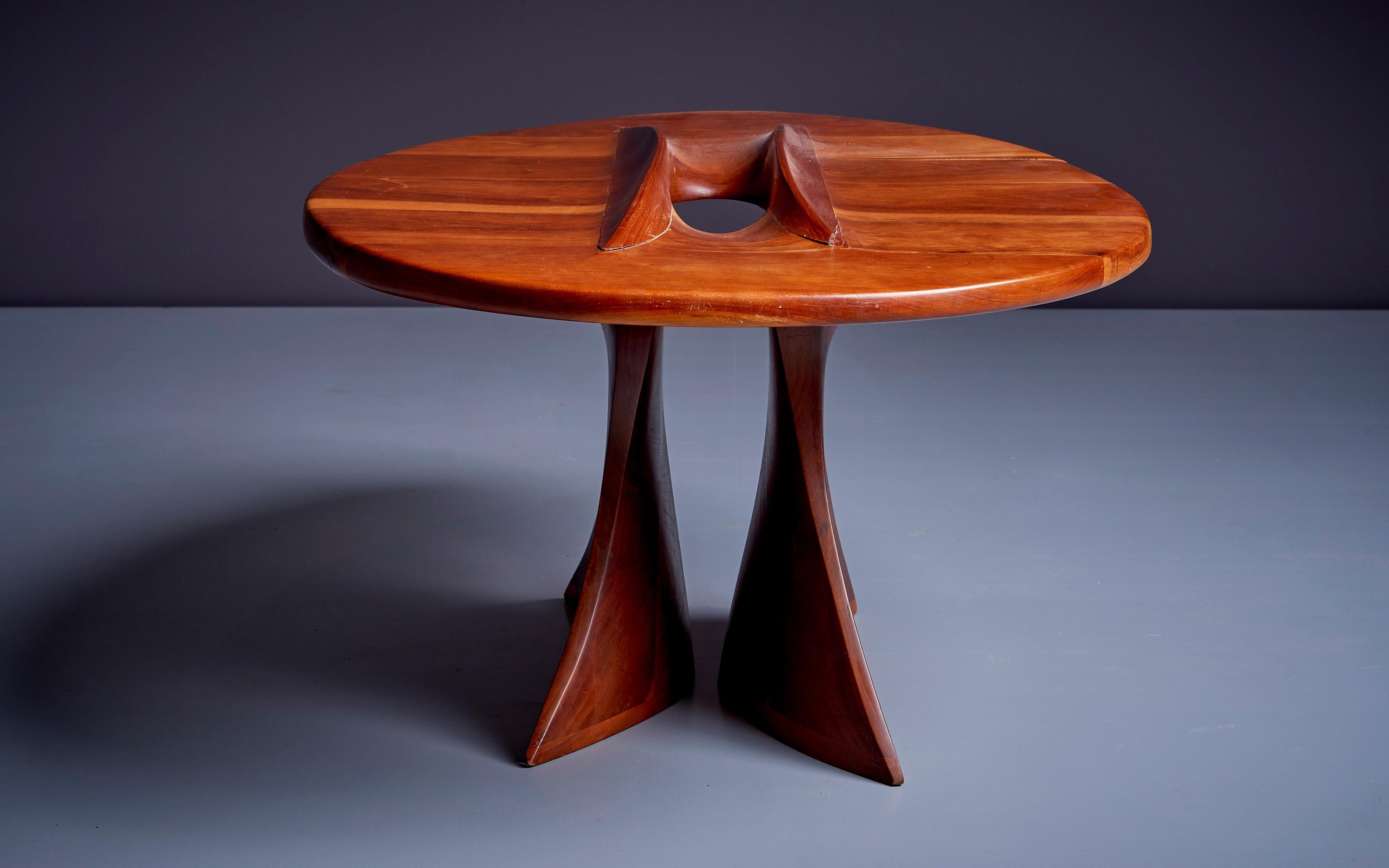 Late 20th Century One of a Kind 1970s American Studio Free Form Coffee Table For Sale