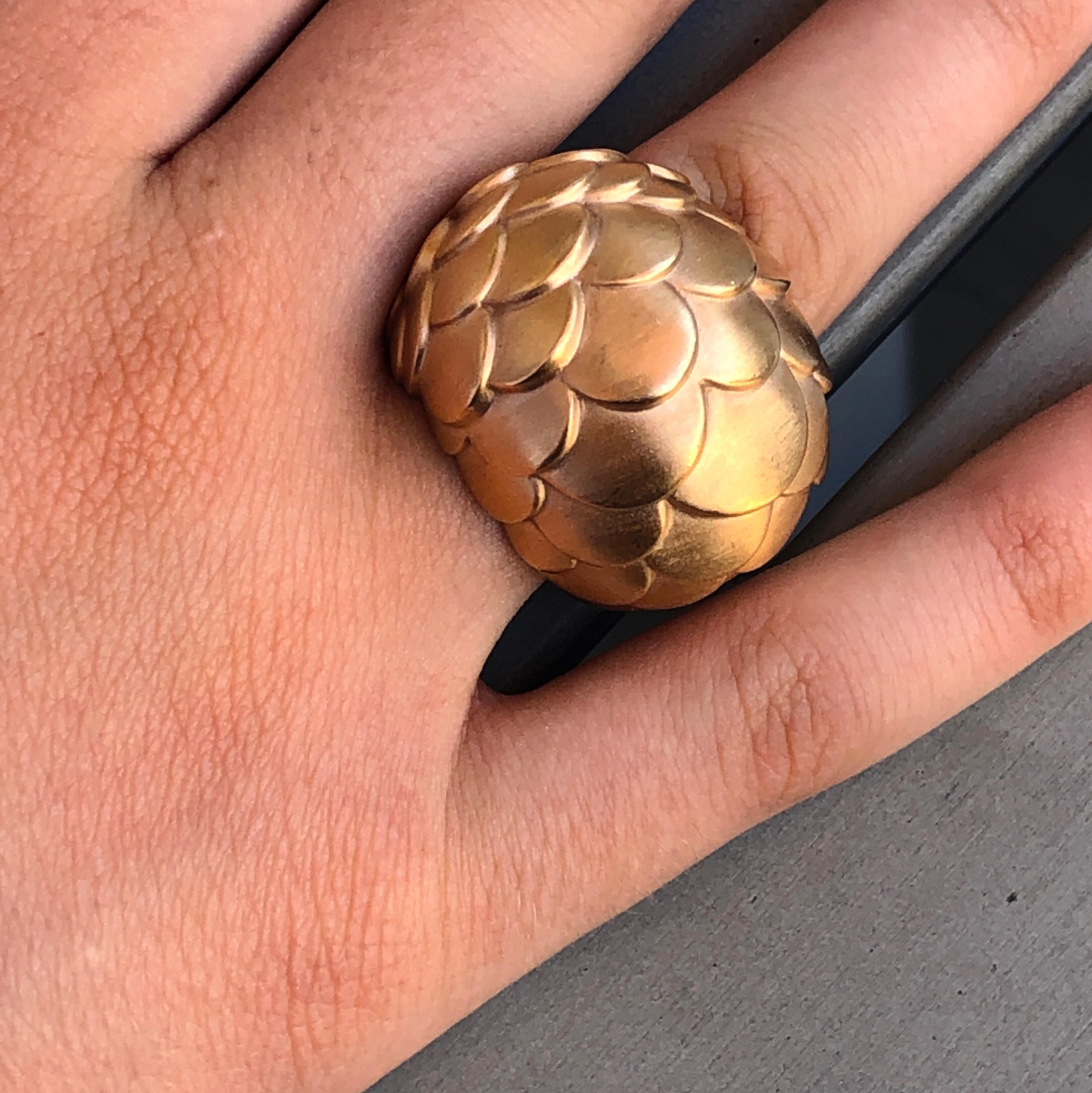 One-of-a-kind 2009 Pomellato Sirene Rose Gold Cocktail Ring 5