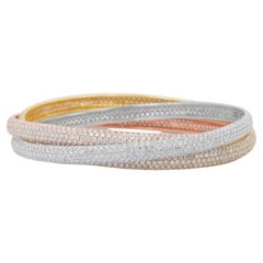 Einzigartiges Armband aus 23,80 Karat Diamanten in 18 Karat Gelb-, Rosé- und Weißgold