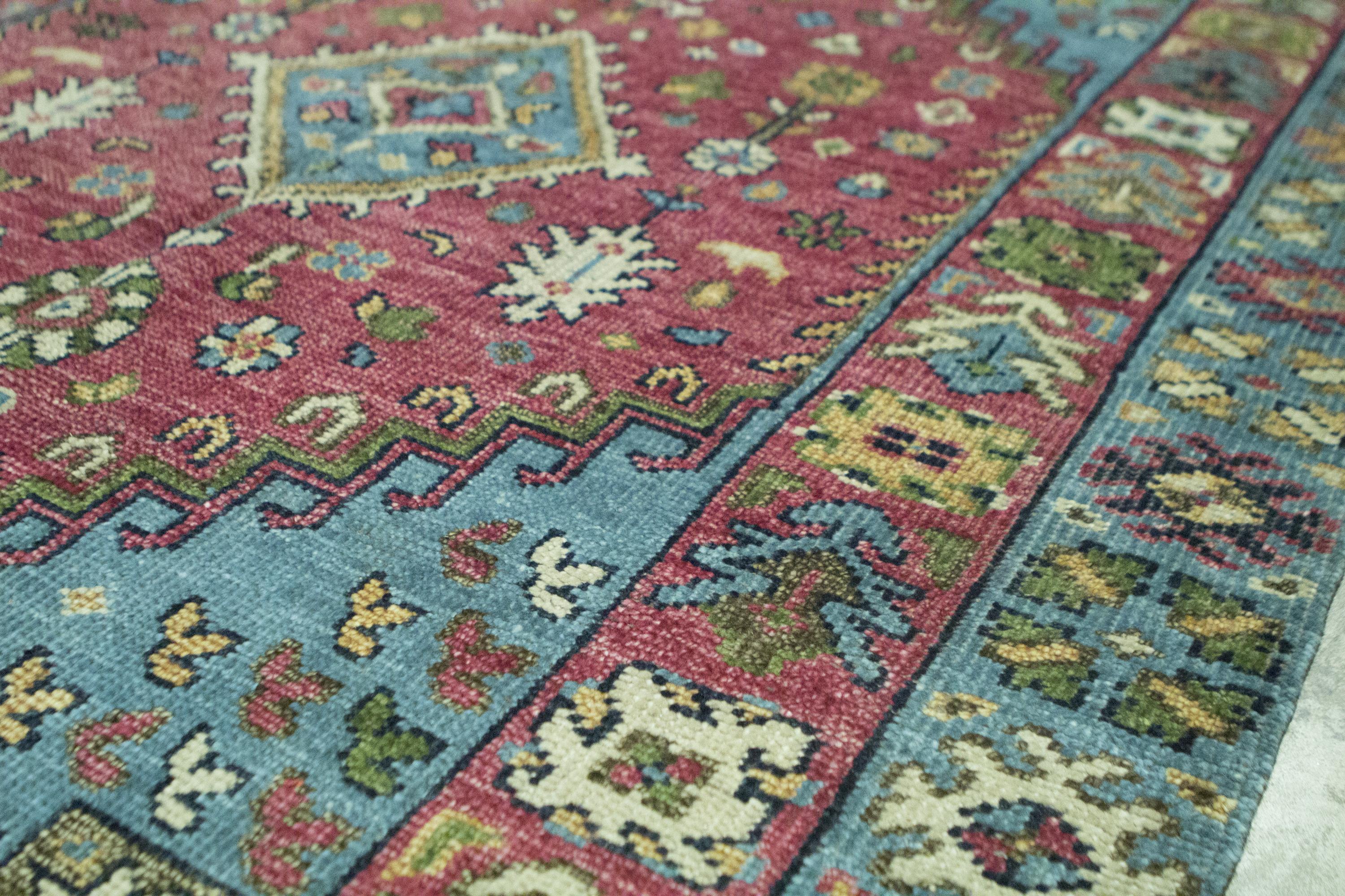 Bringing to life these Classic traditional Caucasian and Tribal designs. The timeless character and patterns of these rugs have been recreated using the finest of wools and are handwoven helping to create a sense of everlasting beauty. Measures: