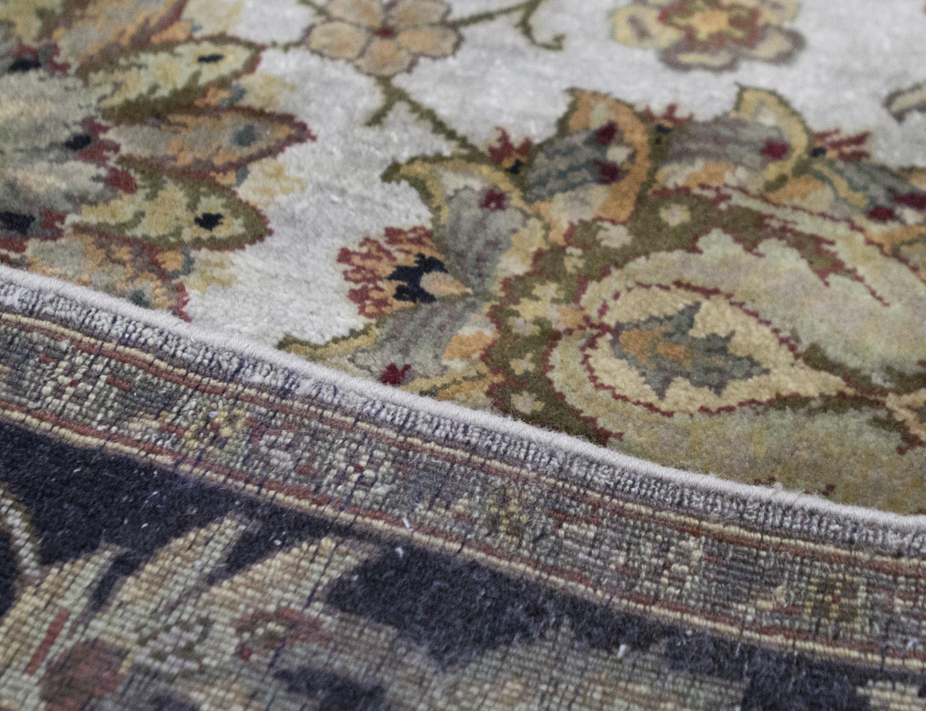 Hand-Woven One-of-a-Kind Traditional Handwoven Wool Area Rug  5'6 x 8' For Sale