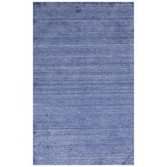 Tappeto contemporaneo in lana intrecciata a mano unico nel suo genere 5'2 x 7'6