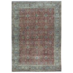 One-of-a-Kind Contemporary Handwoven Wool Area Rug 6'1 x 8'8