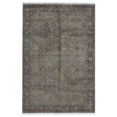One-of-a-Kind Traditional Handwoven Wool Area Rug  6'1 x 9'2