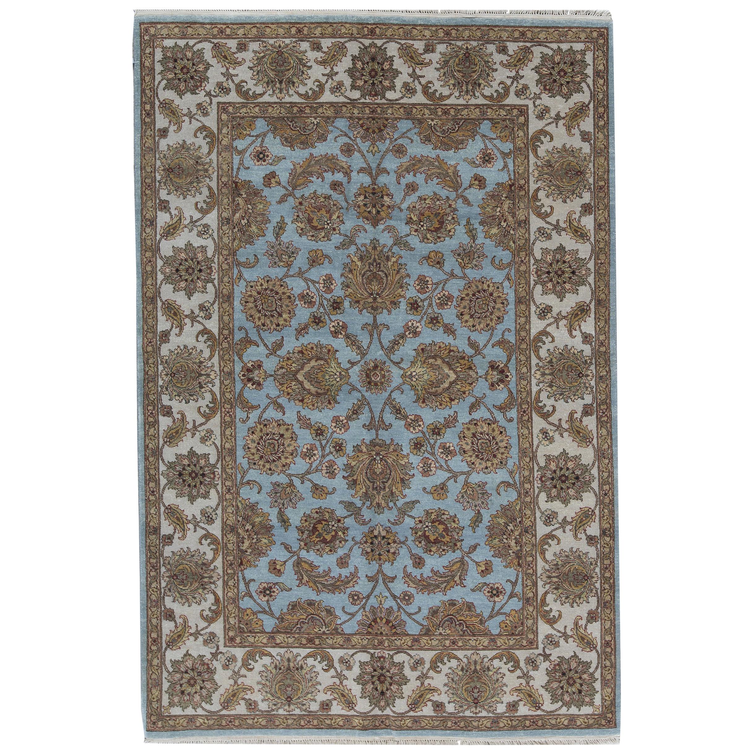 One of a Kind Traditional Handwoven Wool Area Rug 6'1 x 9'2