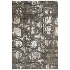 Zeitgenössischer handgewebter Teppich aus Wolle, 6'2 x 9', Unikat