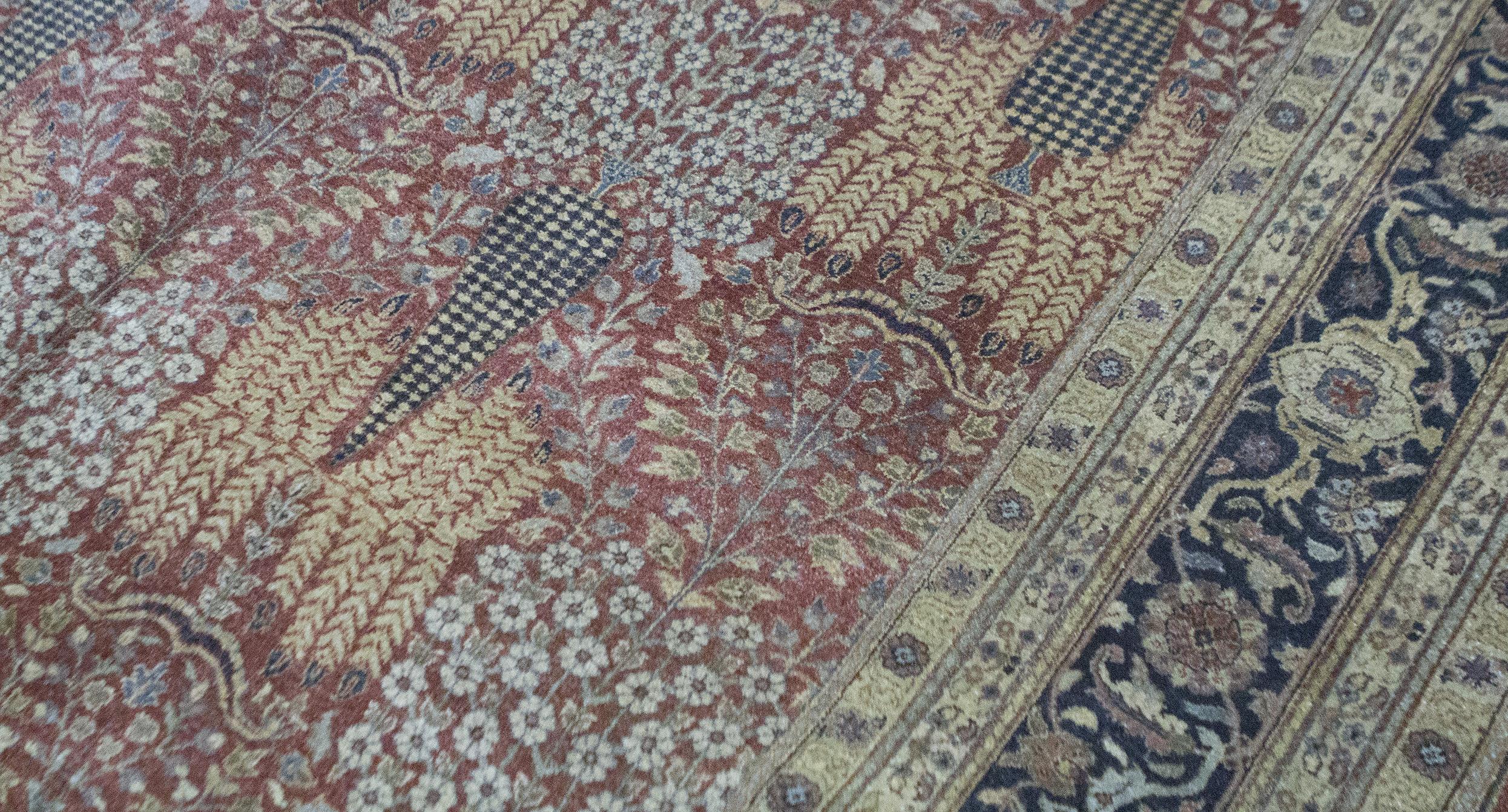 XXIe siècle et contemporain Tapis traditionnel unique en son genre en laine tissée à la main 6' x 9'3 en vente