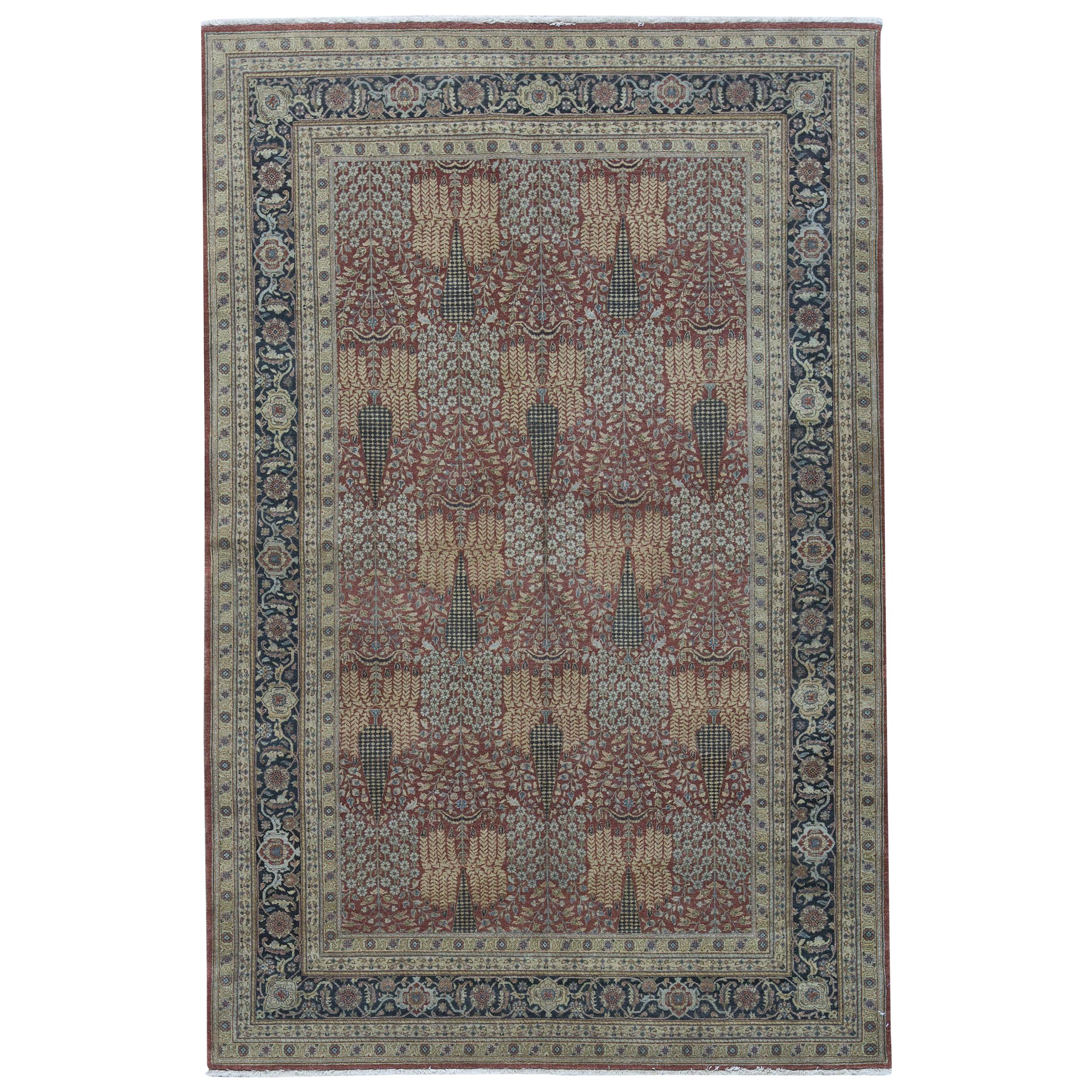 One-of-a-Kind Traditional Handwoven Wool Area Rug 6' x 9'3 For Sale