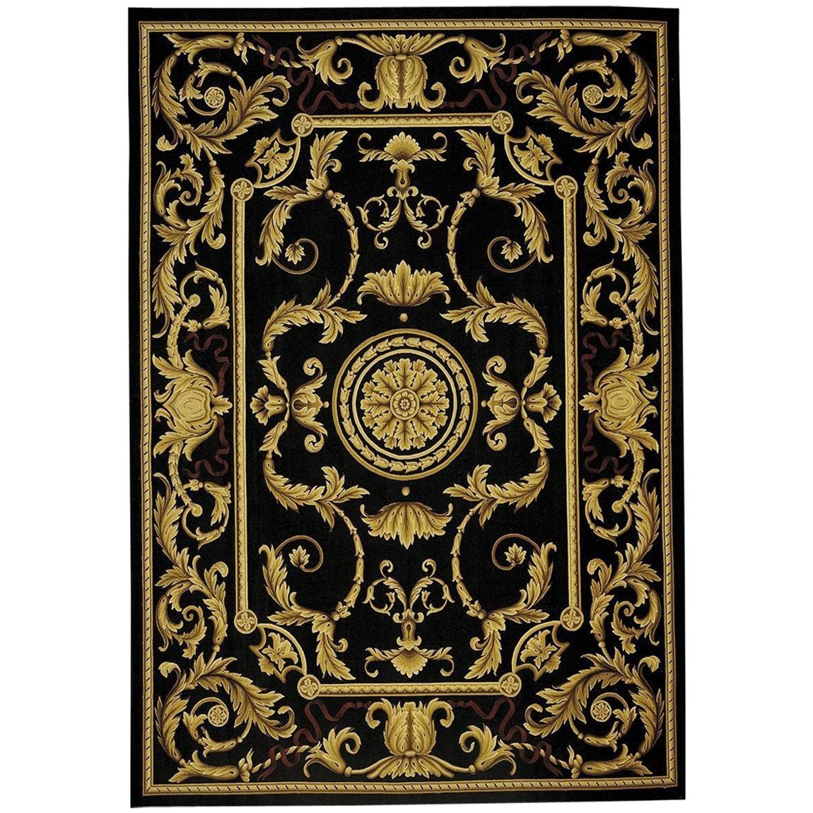 European Style Wool Area Rug  7'10 x 10' For Sale