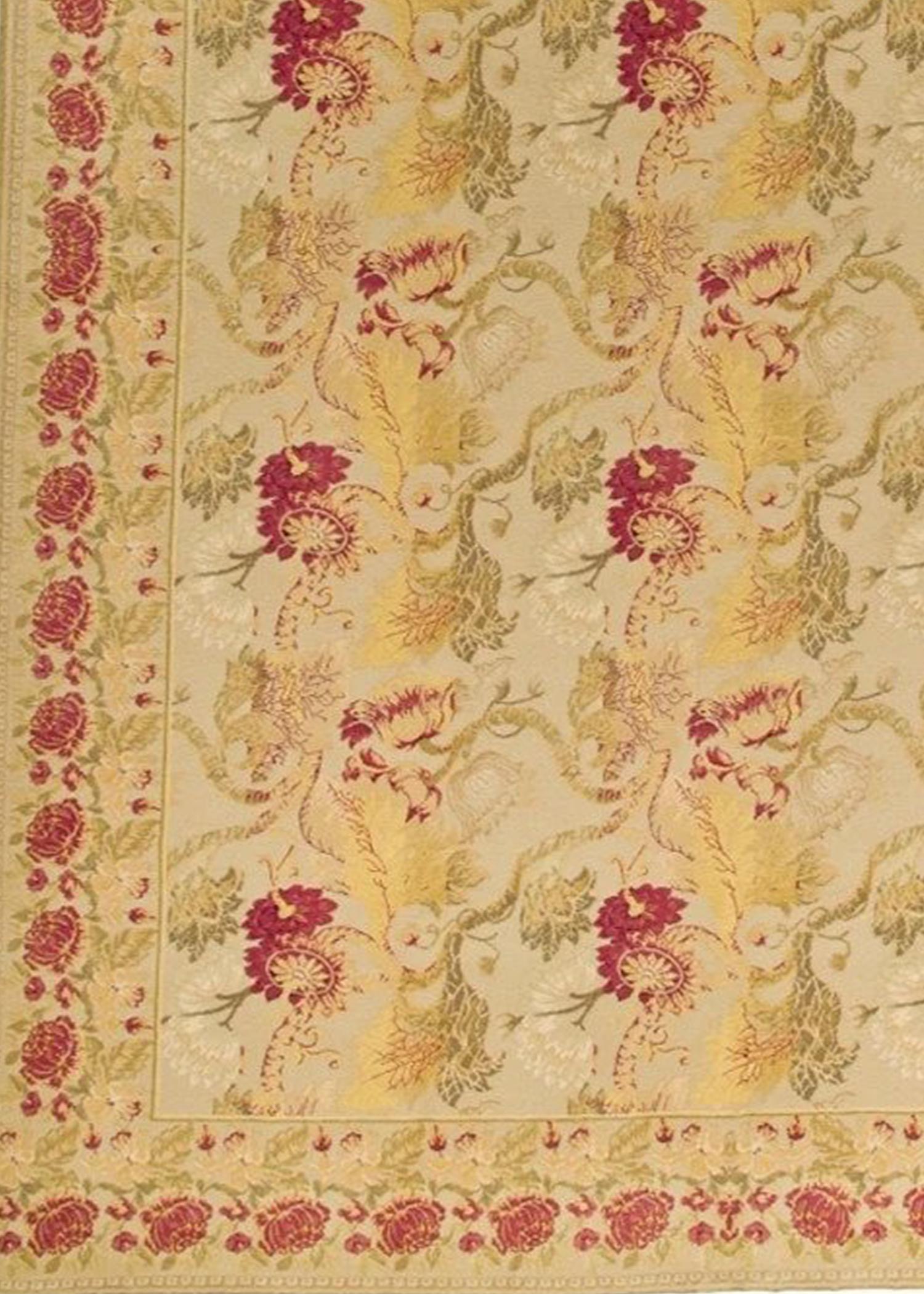 Handgewebter Teppich aus Wolle 8'5 x 10'4 (Indisch) im Angebot