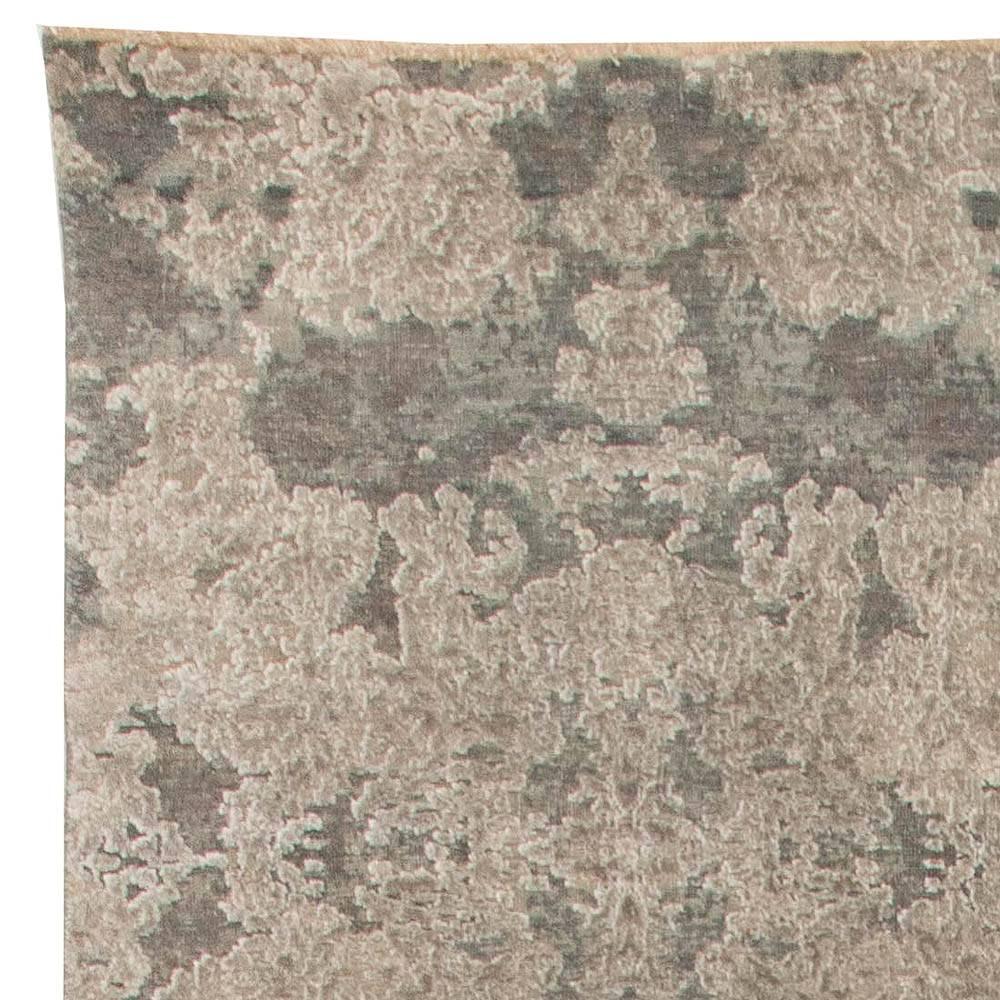 Alfombra moderna abstracta de seda y lana hecha a mano, única en su género, de Doris Leslie Blau en Nuevo estado para la venta en New York, NY