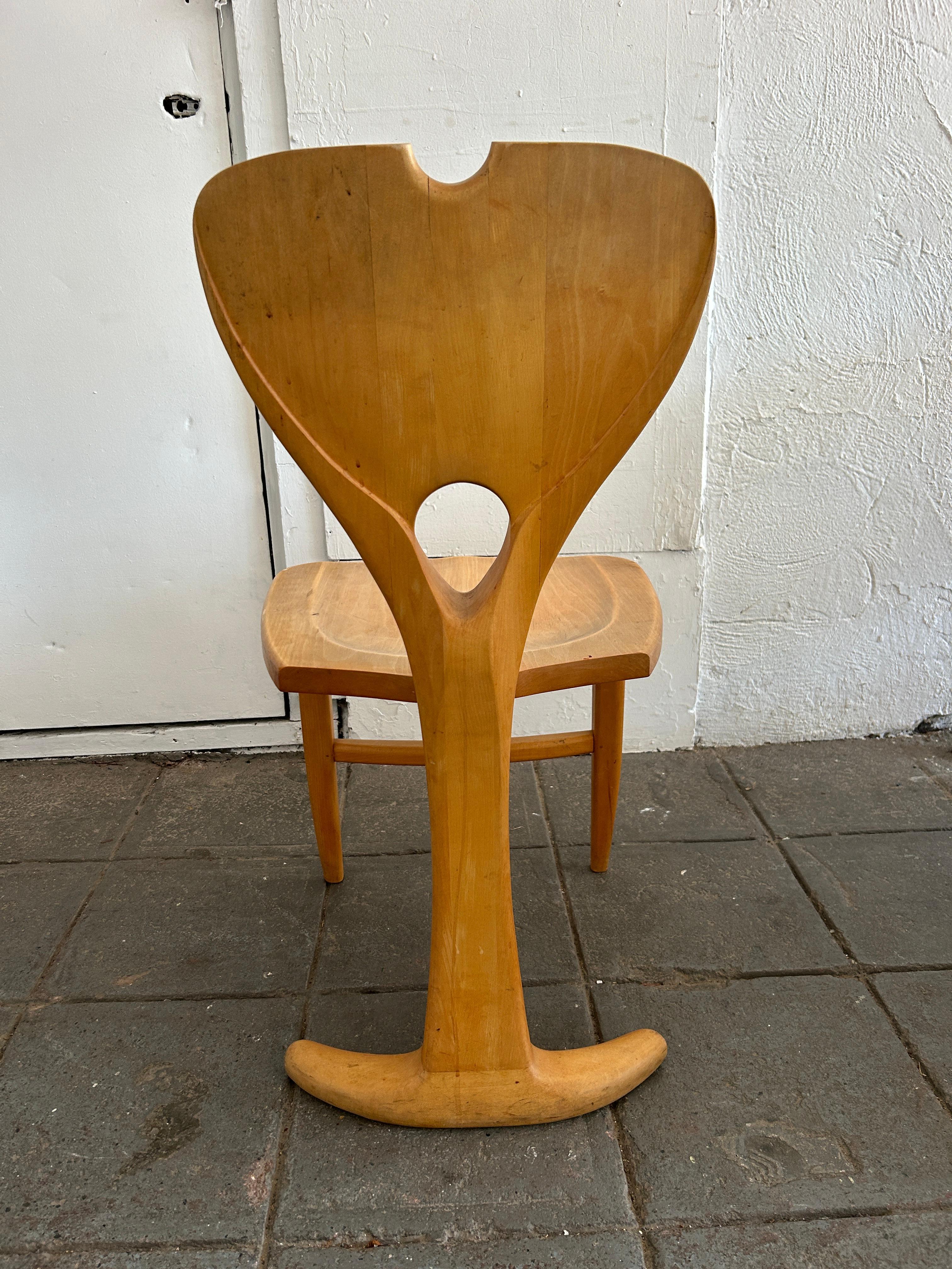 Einzigartiger American Studio Craft Esstisch aus blonder Birke mit 6 Stühlen im Angebot 8