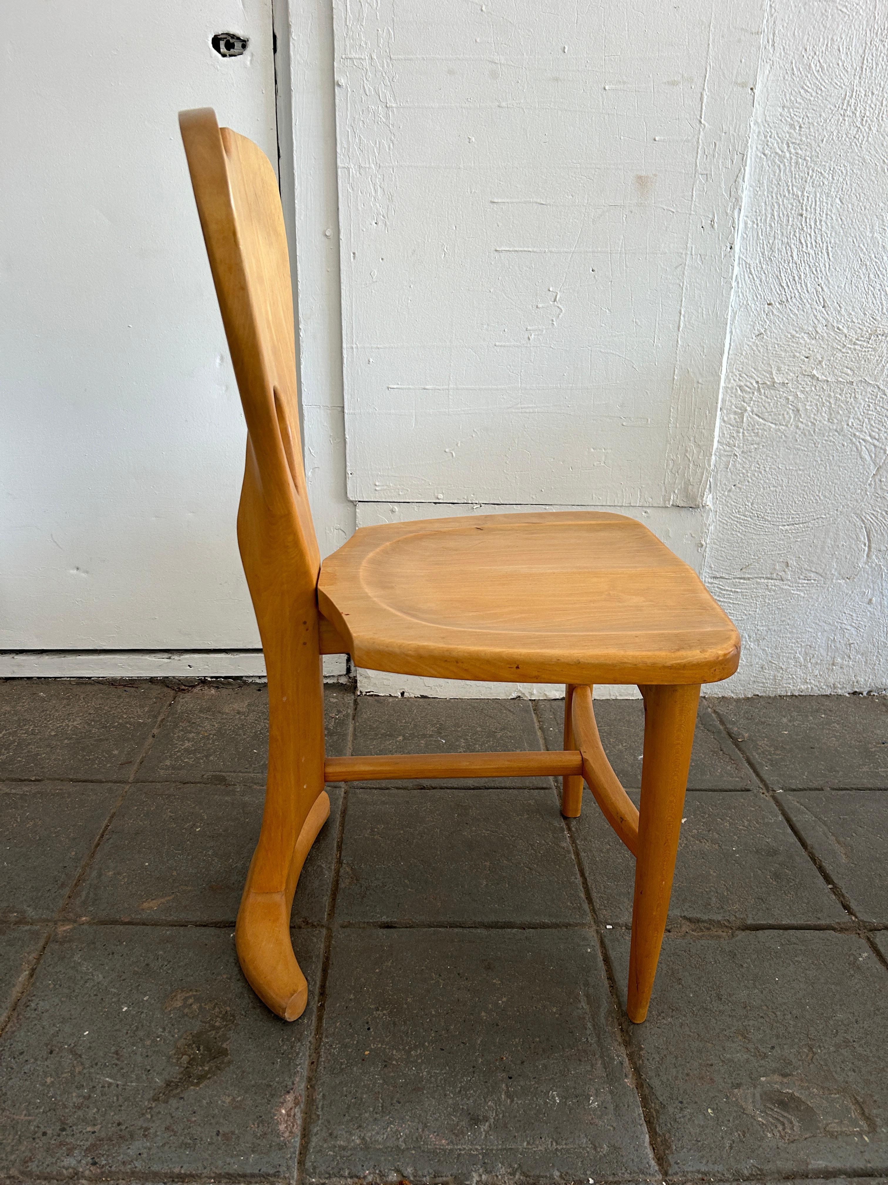 Einzigartiger American Studio Craft Esstisch aus blonder Birke mit 6 Stühlen im Angebot 9