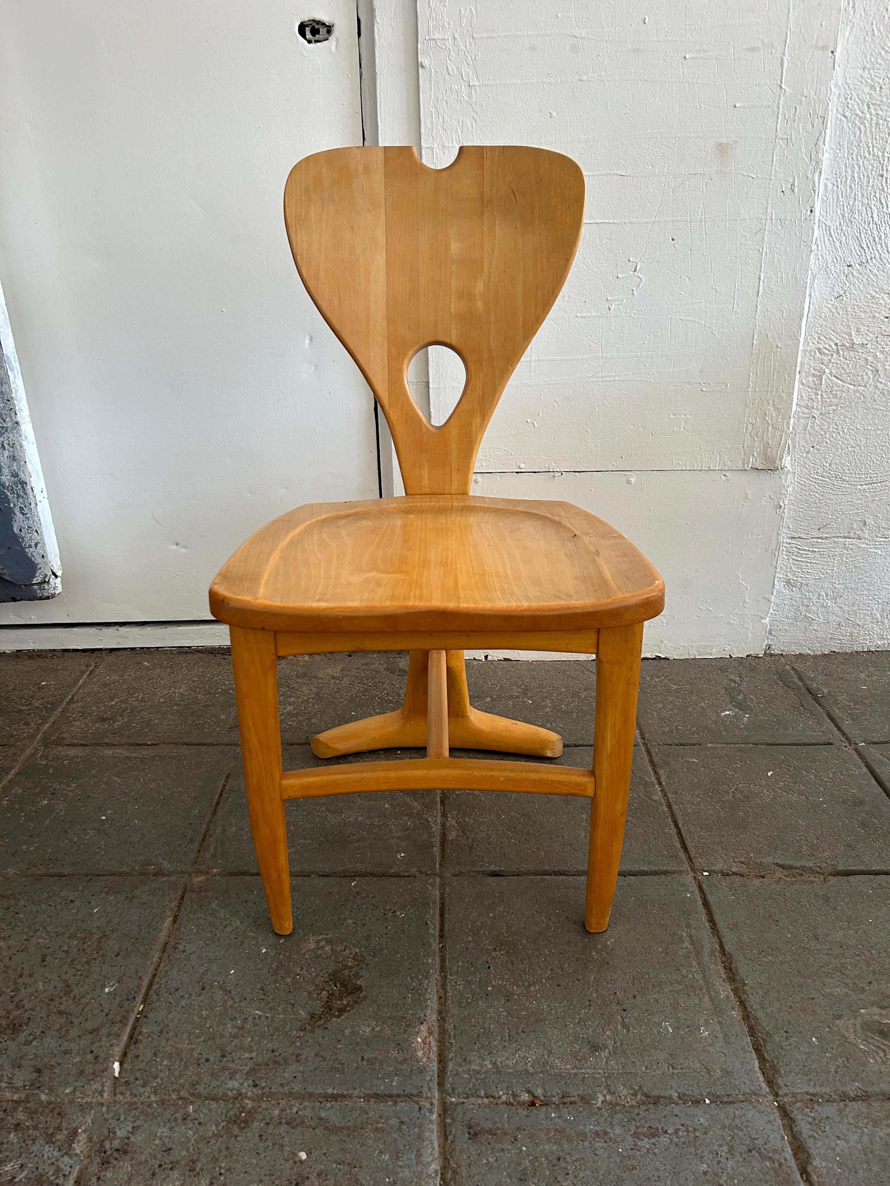 Einzigartiger American Studio Craft Esstisch aus blonder Birke mit 6 Stühlen im Angebot 11