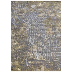 One of a Kind Contemporary Handwoven Wool Area Rug  9'1 x 12'