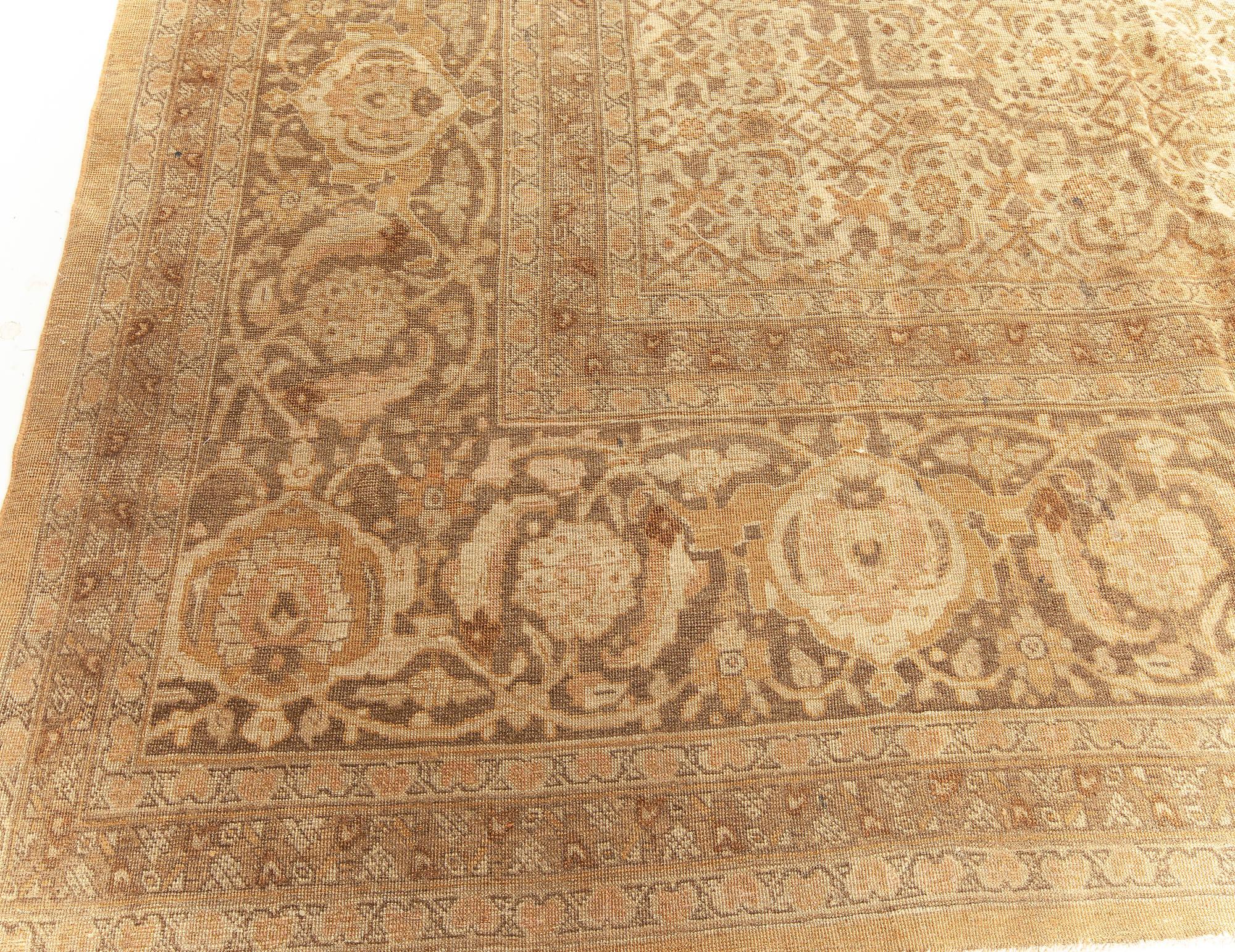 Antique Persian Tabriz Handmade Wool Rug For Sale 3