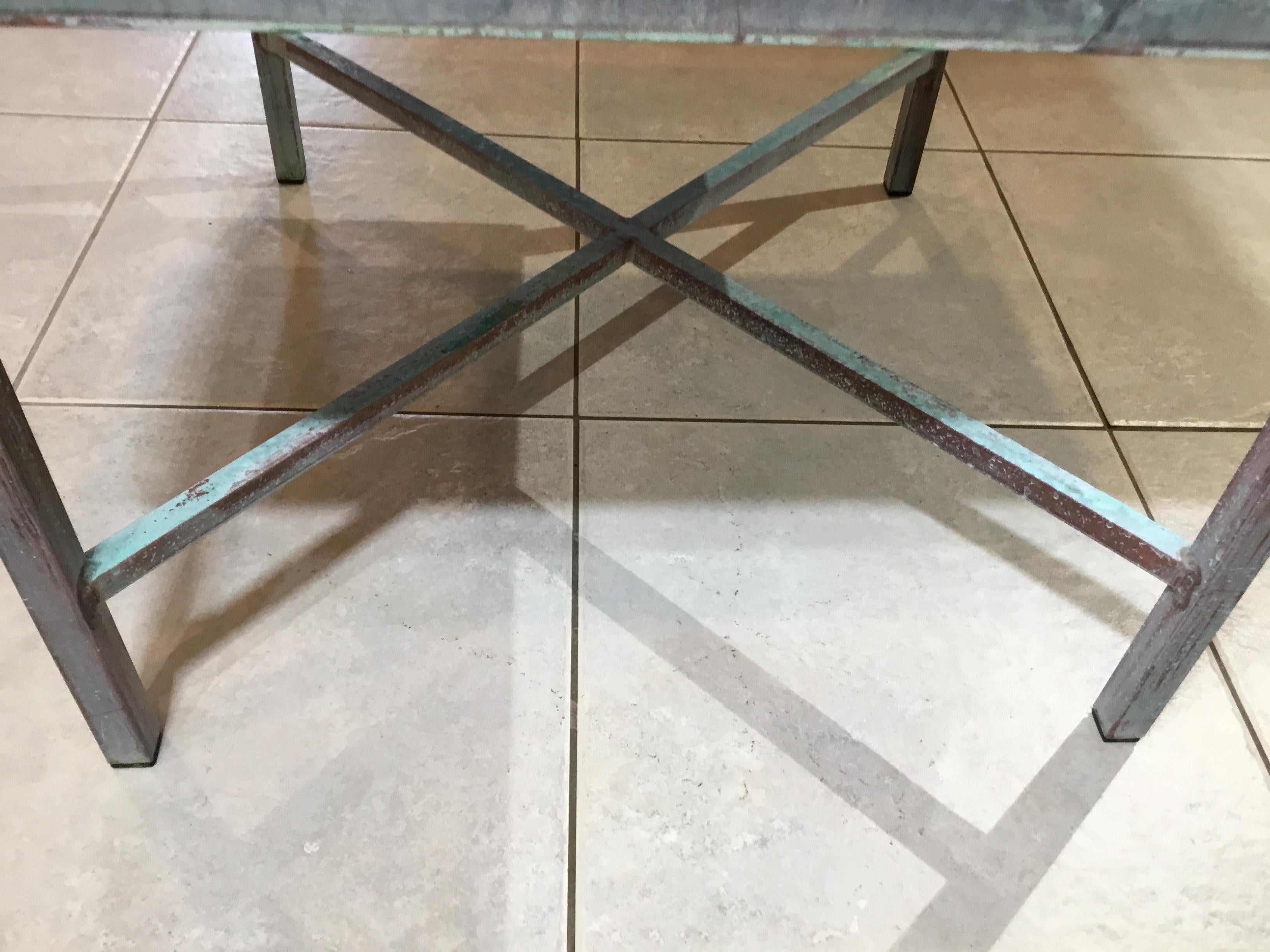 One of a Kind Antique Persian Tile Top Coffee Table 6