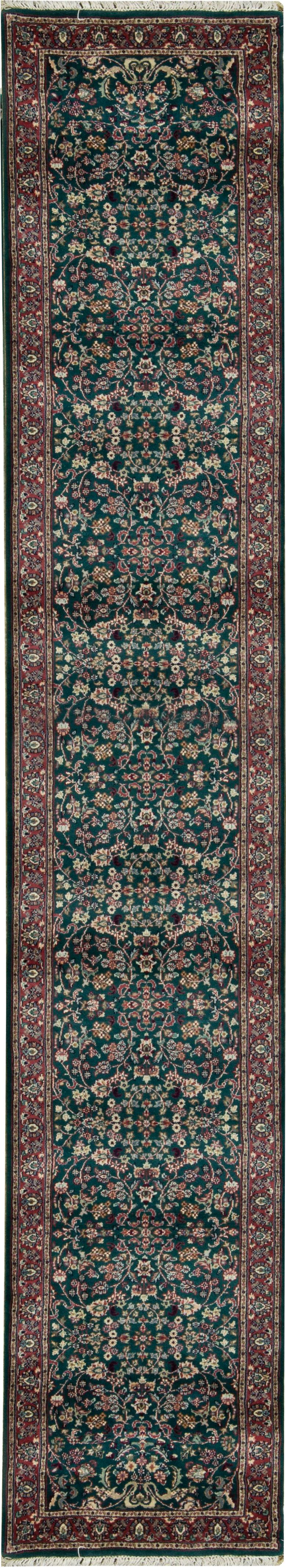 Traditionelle handgewebte Wolle Bereich Läufer 2'7 x 14'4 (Handgewebt) im Angebot