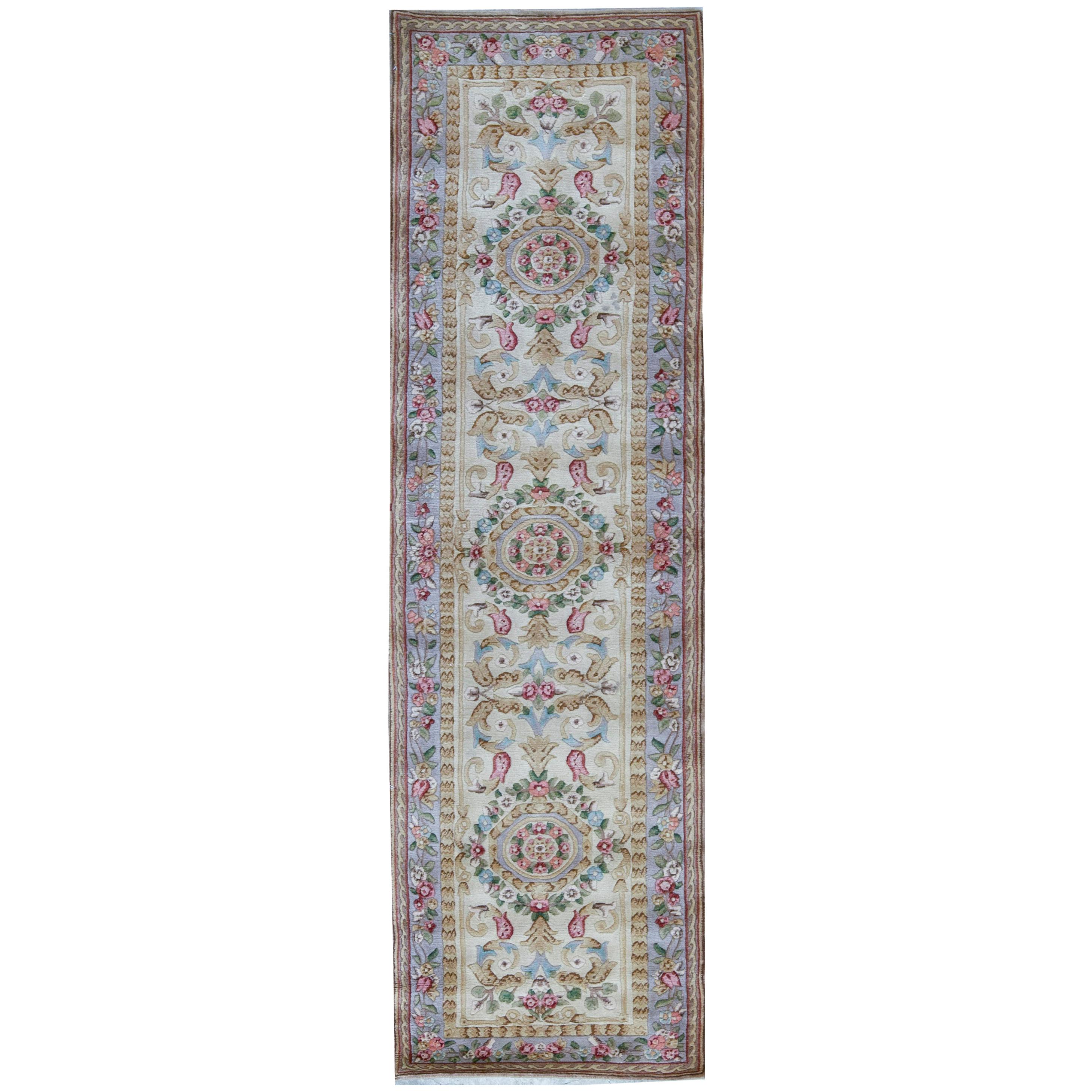 Traditional Handwoven Wool Runner Area Rug  2'10 x 9'10