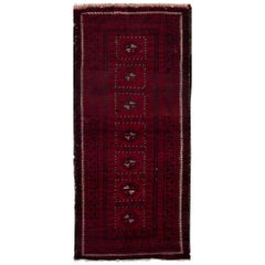 Afghanischer Balouch Traditioneller handgewebter Teppich 3'1 x 7'