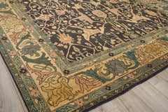ONE-OF-A-KIND Antique Weave Bijar Hand Knotted Brown Rug - 10'x14'