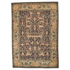 ONE-OF-A-KIND Antique Weave Bijar Hand Knotted Brown Rug - 10'x14'
